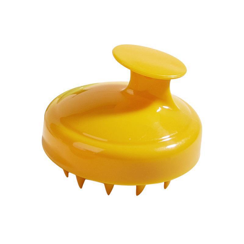 5-Pcs Yellow Soft Scalp Massager Shampoo Brush with Detachable Bristles