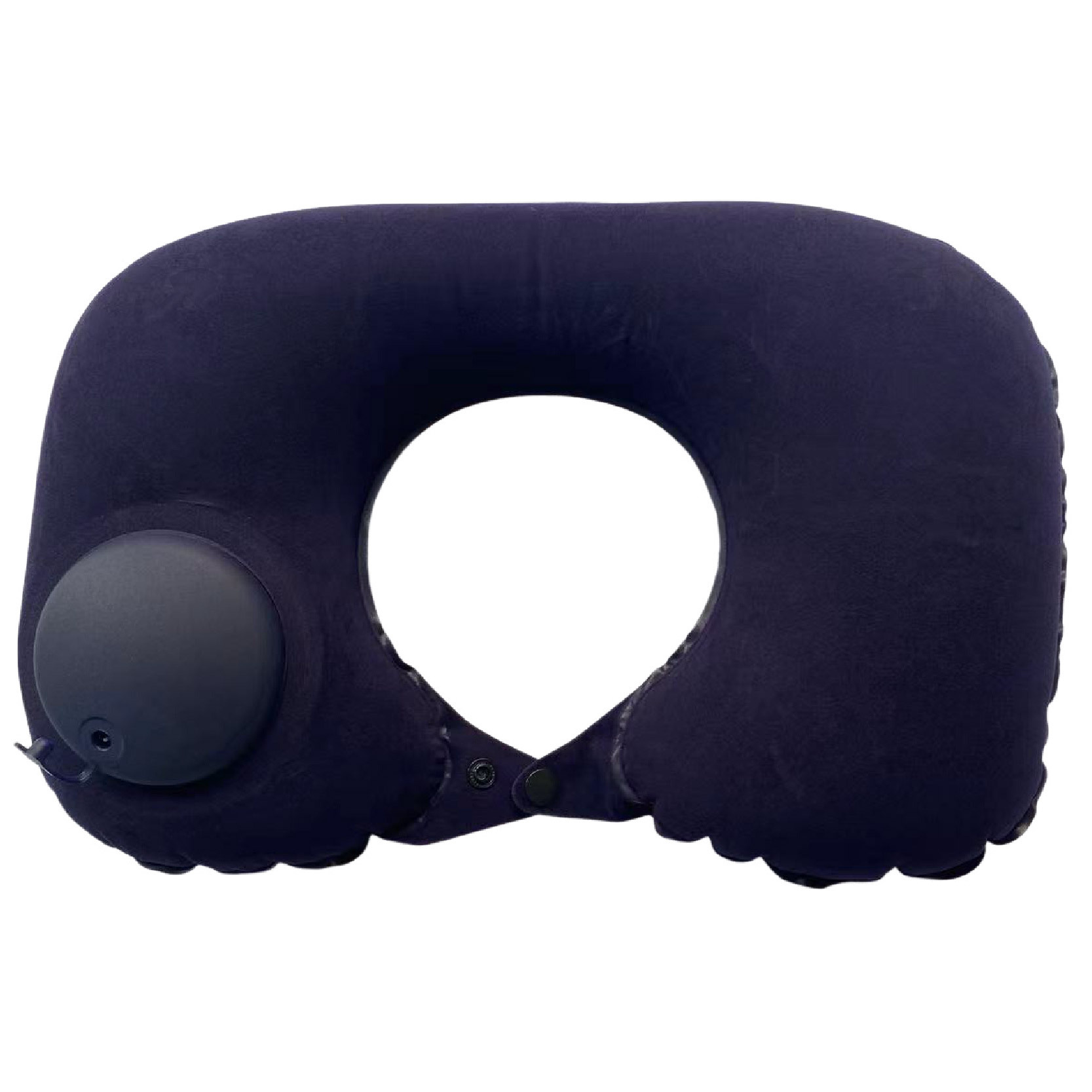 2-PCS Navy blue Inflatable Travel Neck Pillow Press to Inflate U-Shape Soft