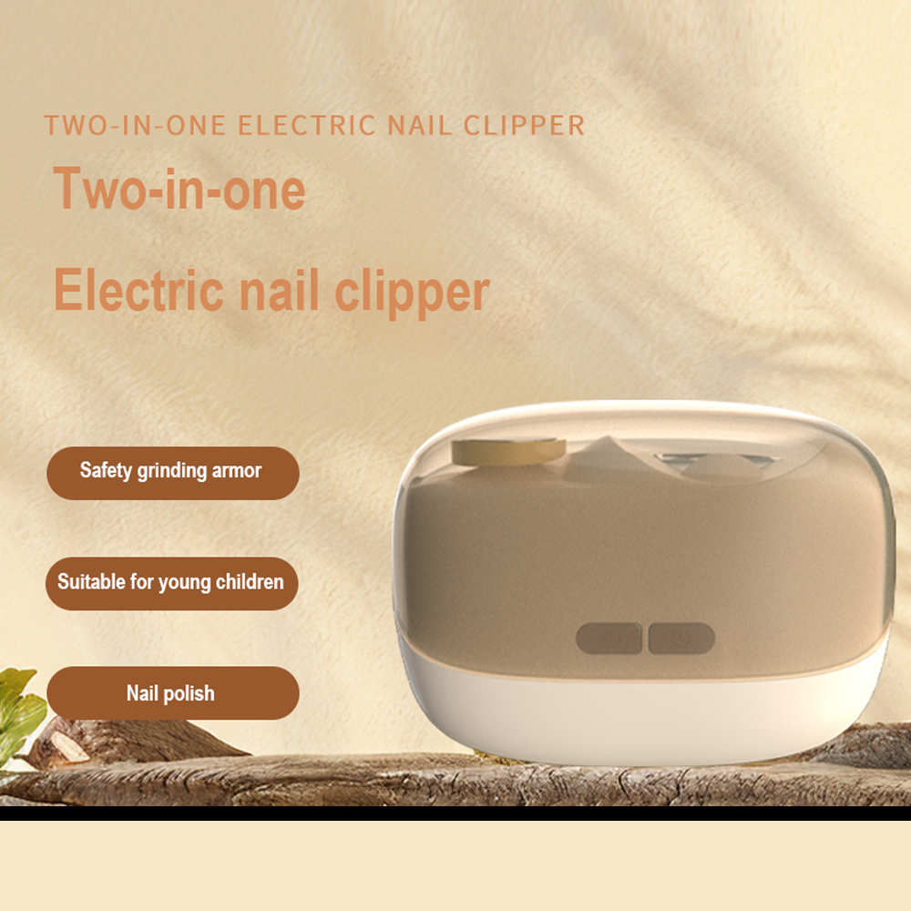 Pink Electric Nail Clipper and Grinder 2-in-1 Automatic Nail Trimmer with LED view 4