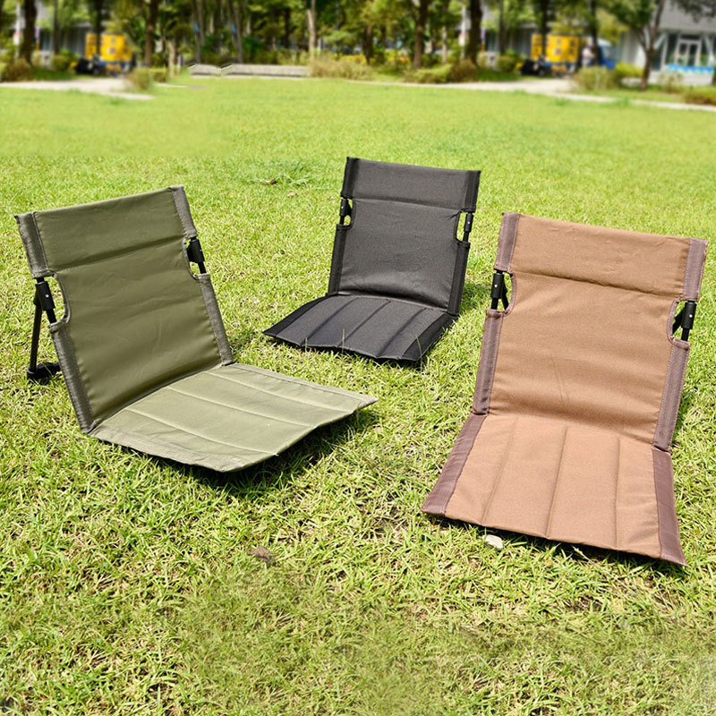 White Portable Folding Beach Lounger Chair with 600D Oxford Fabric and view 3