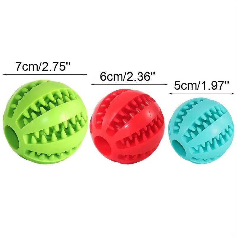 Pink TPR Dog Chew Ball Set – 3-Piece Size Combination (Small view 5