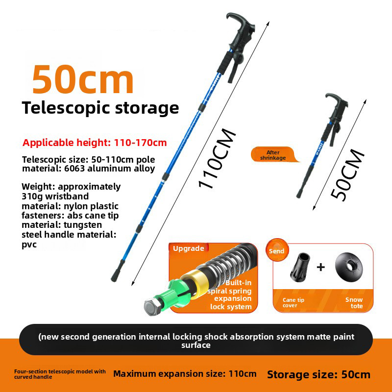 Blue Professional Outdoor Trekking Pole – Lightweight Aluminum Alloy