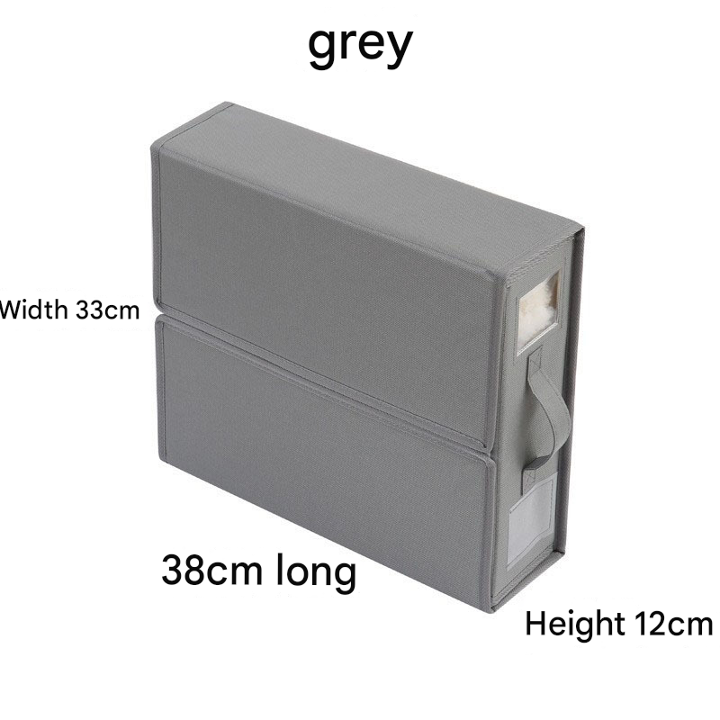 Beige Foldable Oxford Fabric Storage Box with Clear Window – Large Capacity view 5