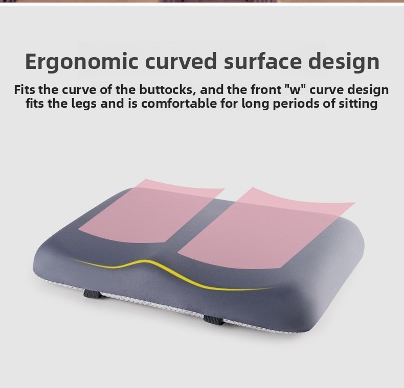 Light blue Ergonomic Memory Foam Student Seat Cushion – 34×24×5cm view 3
