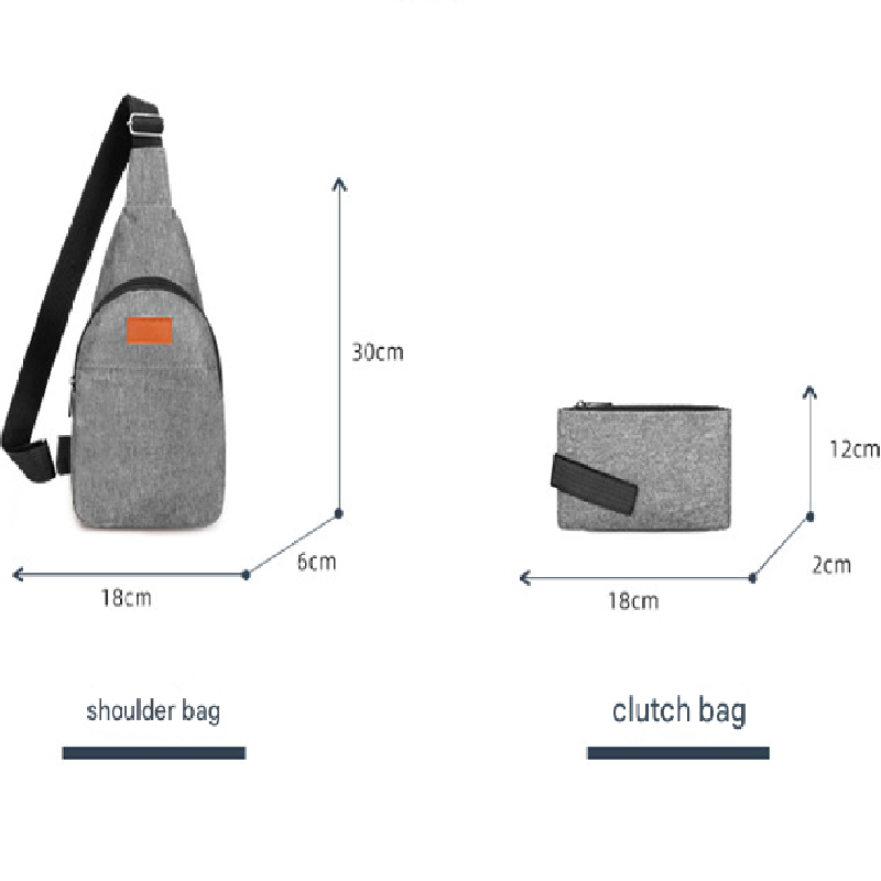 Black 3 Piece Mens Backpack Set with Sling Bag and Pouch USB Charging Port view 9