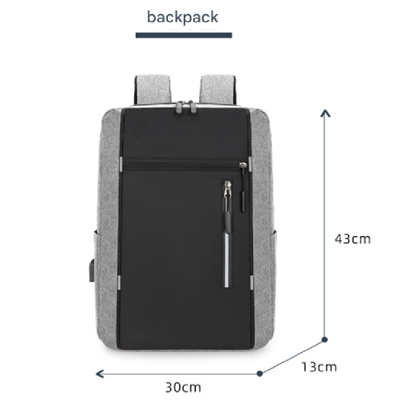 Blue 3 Piece Mens Backpack Set with Sling Bag and Pouch USB Charging Port view 8