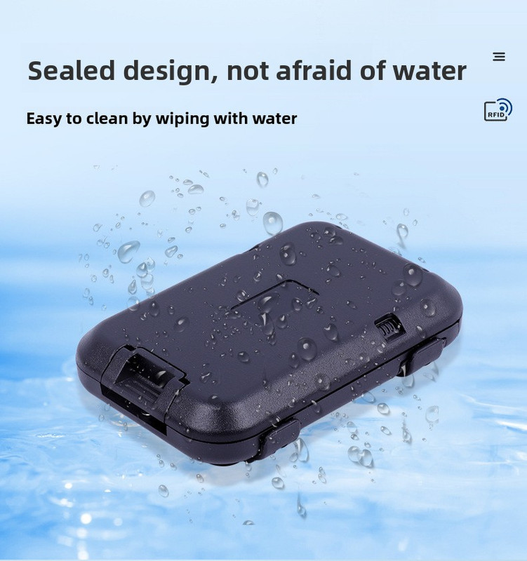 Army green RFID Blocking Aluminium Card Holder Wallet Waterproof Hard Shell view 5