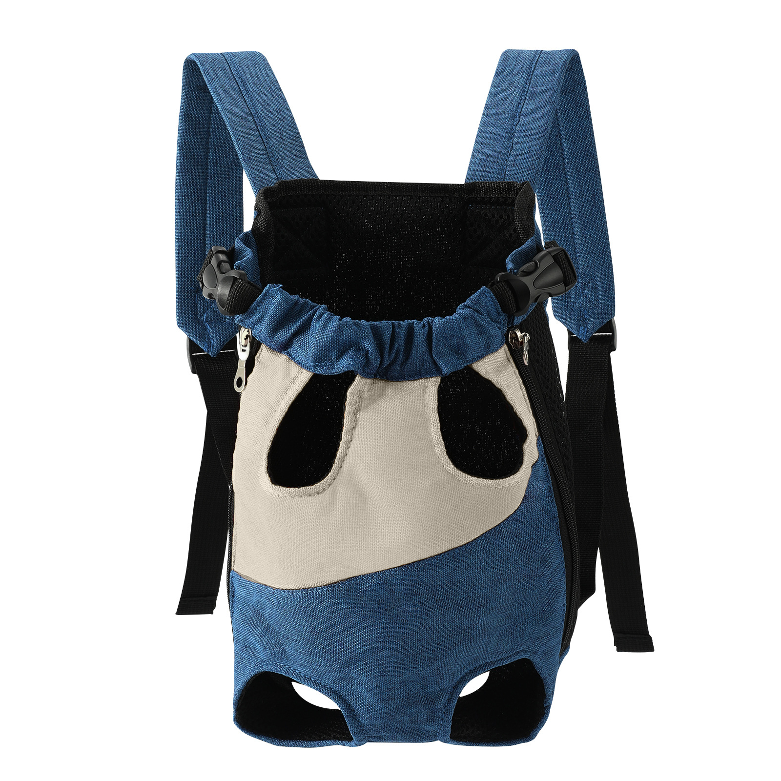 Blue and white two-tone style Pet Carrier Backpack Front Chest Pack Legs Out — image 1