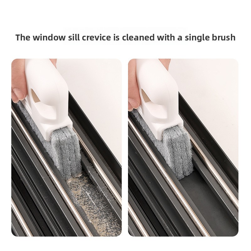 5-PCS Red Window Track Cleaning Brush Tool Handheld Groove Gap Cleaner with view 3