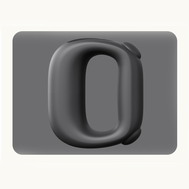 Black Portable Fascia Massage Ring Vibration Massager with Heat and LED