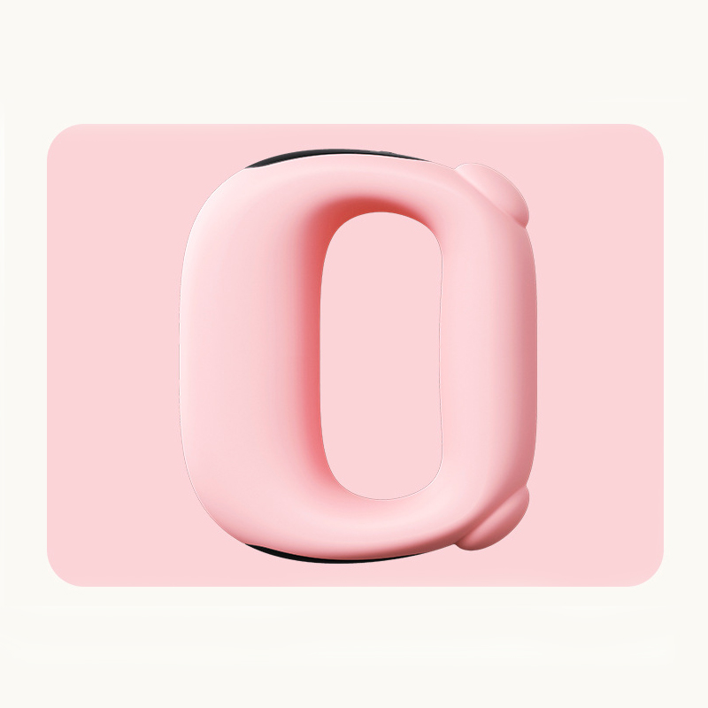 Pink Portable Fascia Massage Ring Vibration Massager with Heat and LED Display