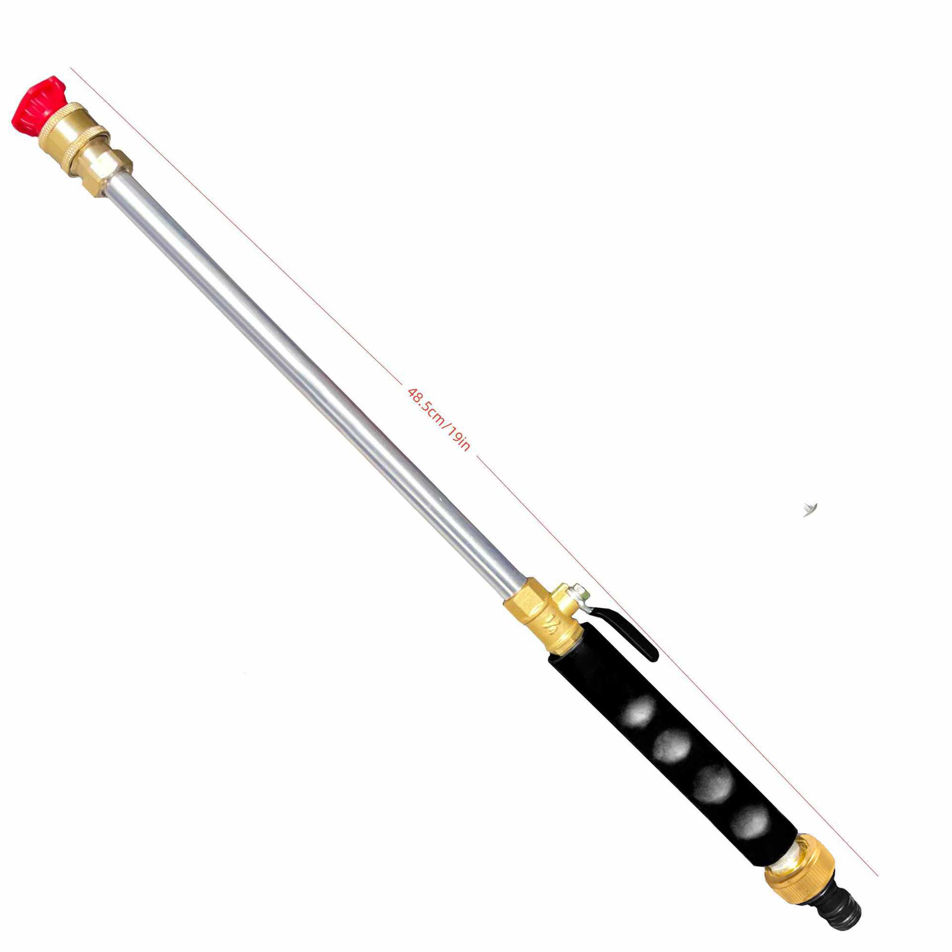 Grey High Pressure Washer Gun with 2 Spray Nozzles 19inch Long Wand Metal view 7