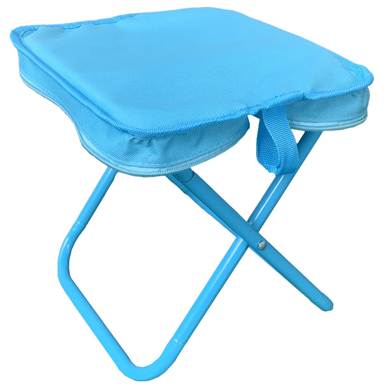 Blue Ultra-Compact Portable Folding Stool 120kg Capacity Lightweight Camping — image 1
