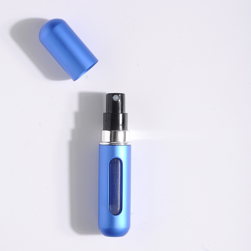 5-Pcs Azure blue 5ml Refillable Perfume Atomizer Portable Bottom Fill Travel