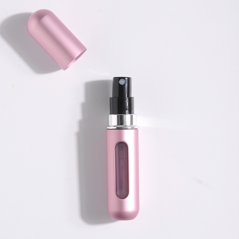 5-Pcs Pink 5ml Refillable Perfume Atomizer Portable Bottom Fill Travel Spray