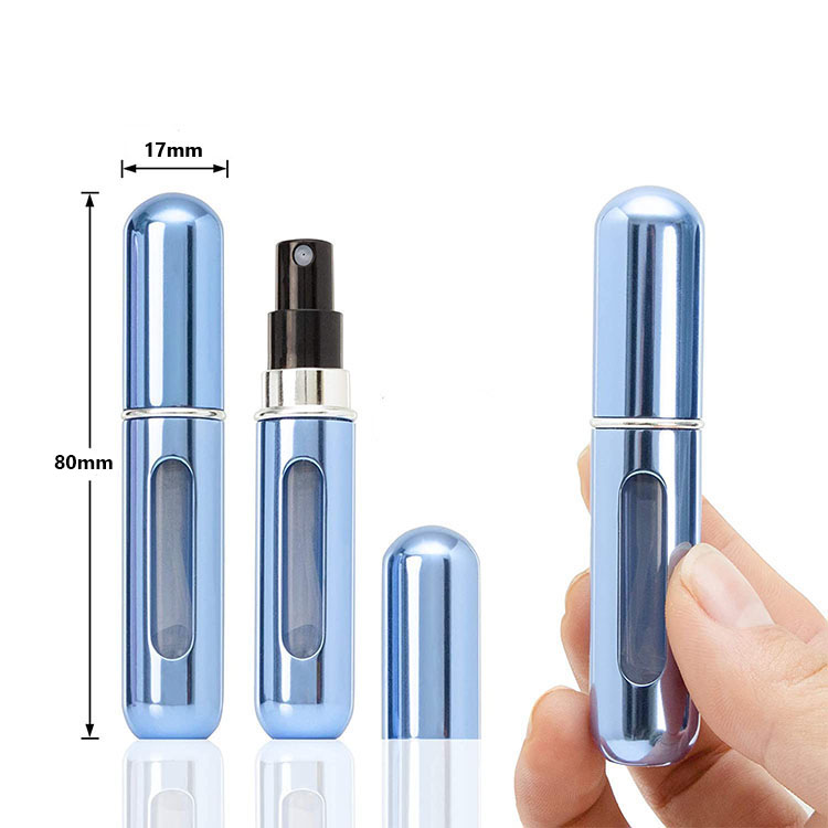 5-Pcs Pink 5ml Refillable Perfume Atomizer Portable Bottom Fill Travel Spray view 2