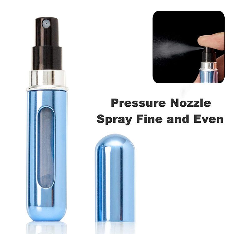 5-Pcs Pink 5ml Refillable Perfume Atomizer Portable Bottom Fill Travel Spray view 3