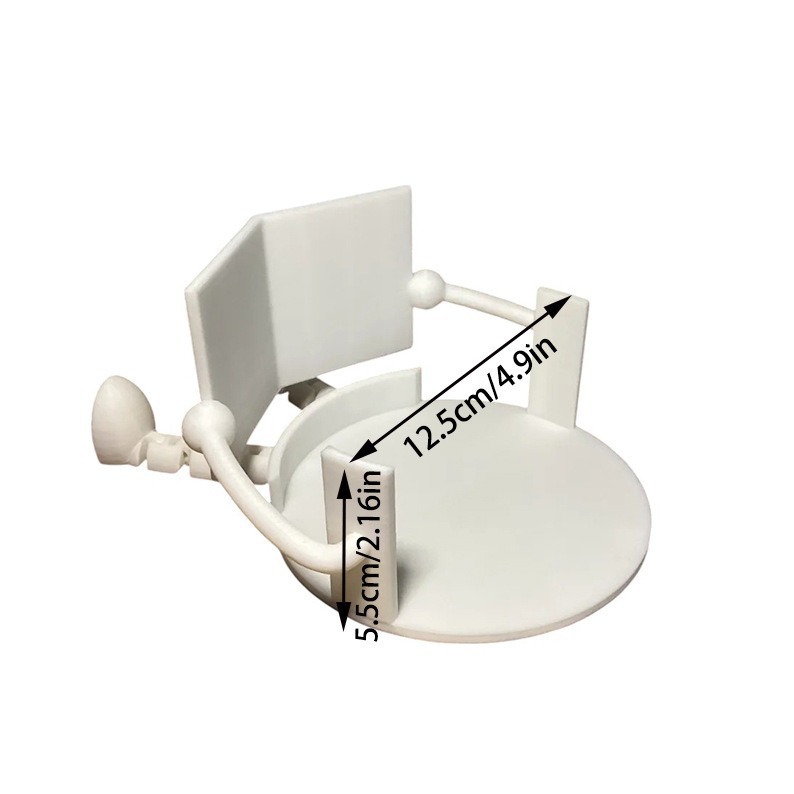 2-PCS White Novelty 3D Printed Reading Figure Toilet Roll Holder Fun Desktop view 3