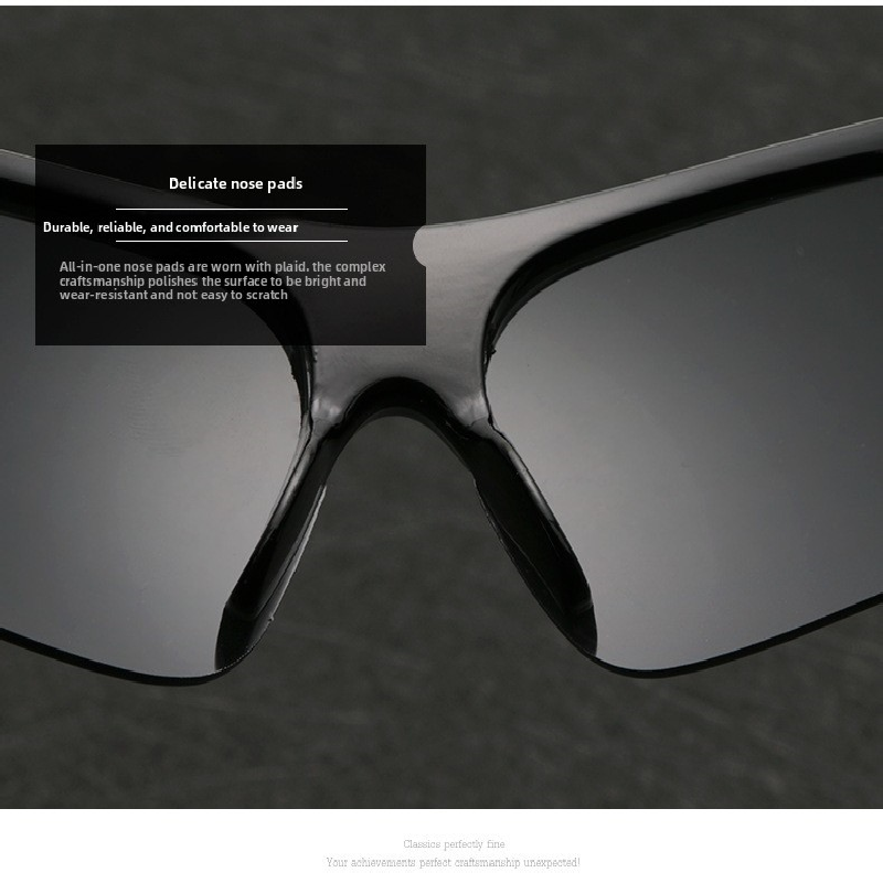 2-PCS Bright black frame with white mercury Men's Sports Cycling Sunglasses view 5