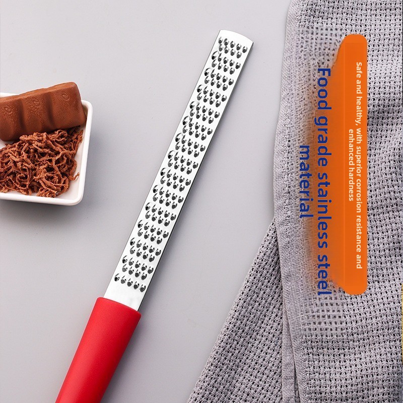 3-PCS Red Stainless Steel Lemon Zester and Cheese Grater 32cm Long view 3