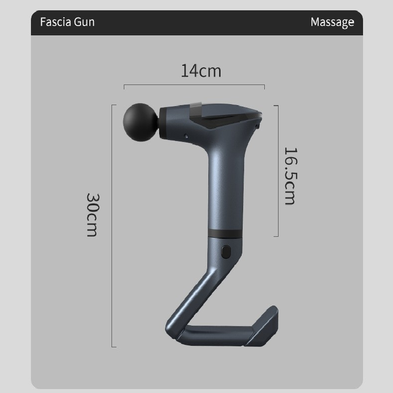 Yellow Professional Massage Gun with Extension Handle and Back Strap 12 Speeds view 5