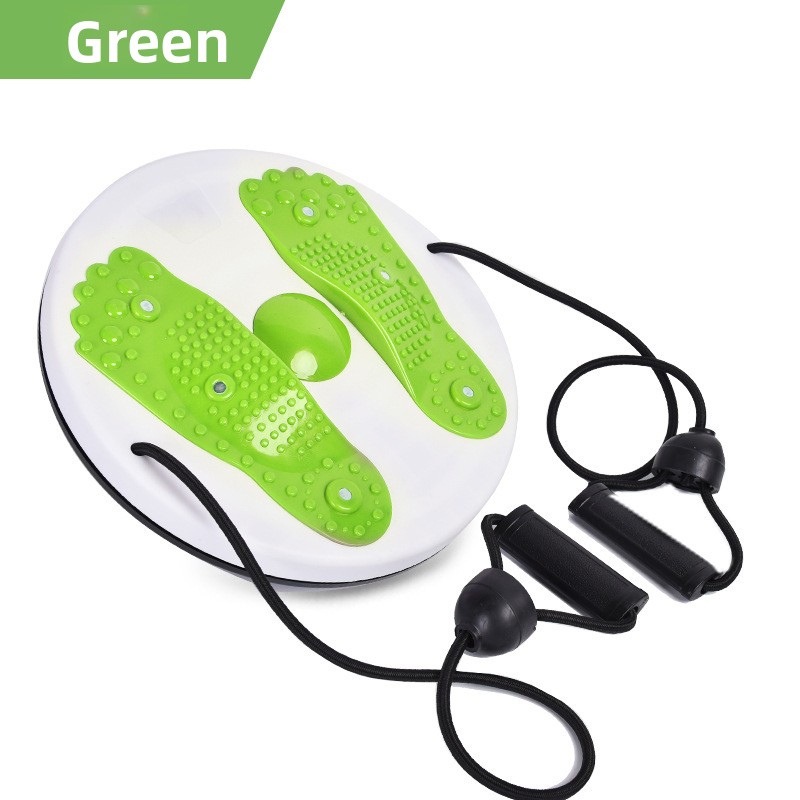 Green Magnetic Waist Twisting Disc with Resistance Bands Portable Fitness