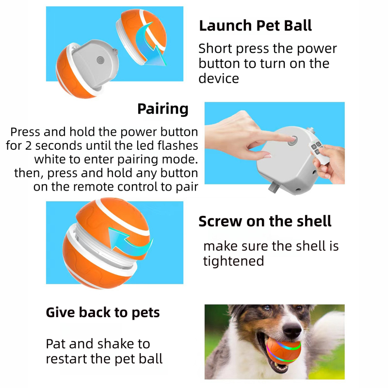 Yellow Durable TPU Smart Interactive Electric Pet Toy Ball - Automatic view 4