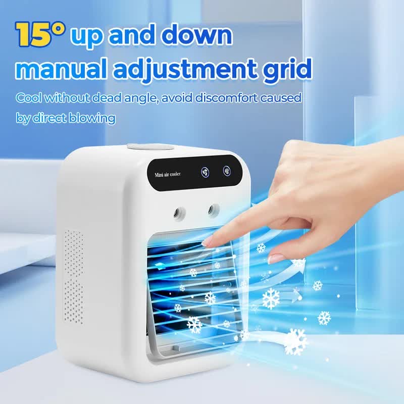 Portable 500ml Large-Capacity Air Cooler Fan - 9-Blade Strong Wind & view 5