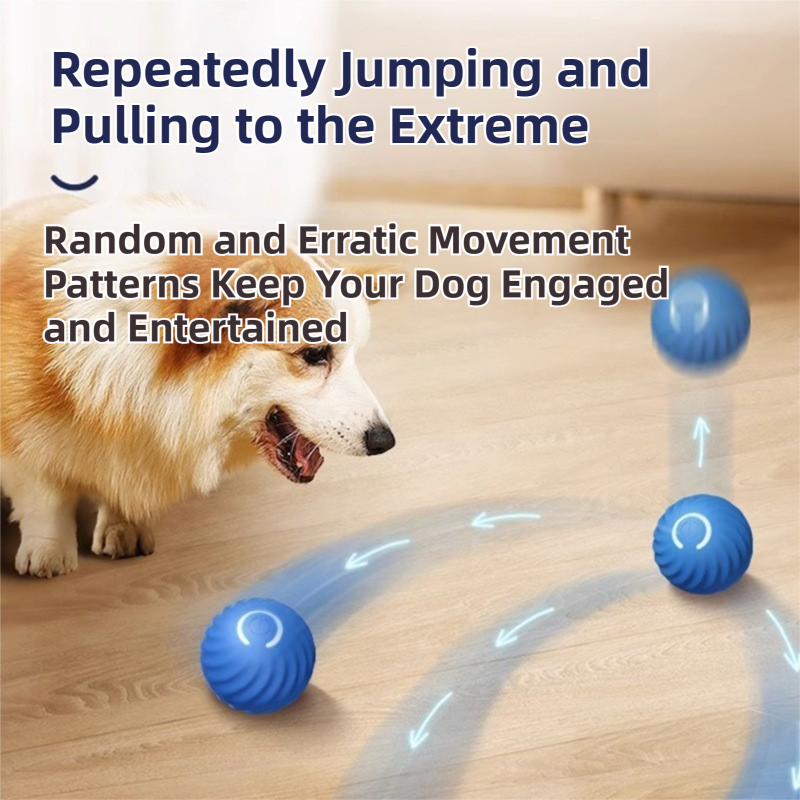 Blue Interactive Gravity Bouncing Dog Toy Ball(67MM) - Smart Automatic Teasing view 3