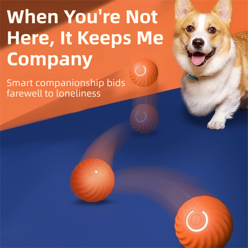 Orange Interactive Gravity Bouncing Dog Toy Ball(67MM) - Smart Automatic view 2