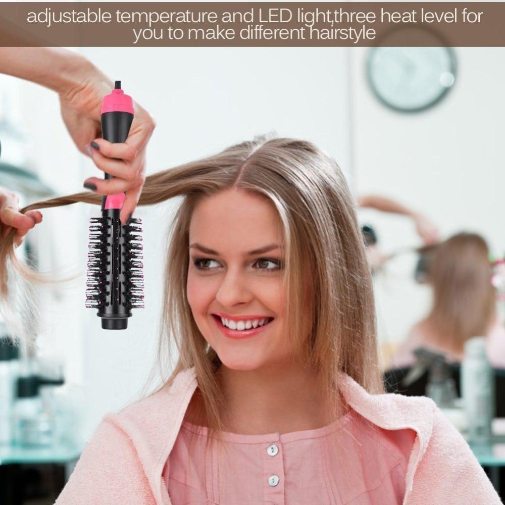 2-in-1 Black-Pink Negative Ion Hot Air Styler Brush - 7-Level Temp & 3-Gear Speed view 6