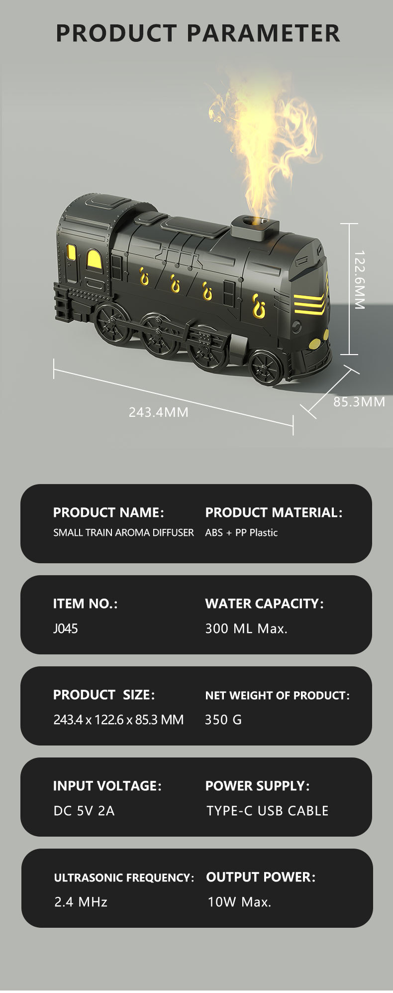 War-Armor Ultrasonic Train Humidifier & Aroma Diffuser - Large & Fine Mist Output view 9