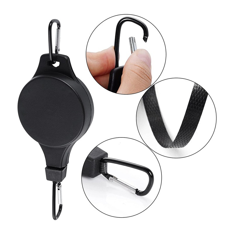 3PCS Black Retractable Hanging Basket Pulley System & 3PCS Heavy Duty view 3