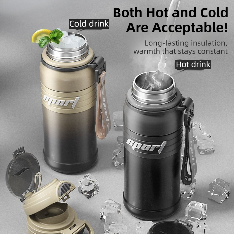 2-Pack Brown 680ml Large Capacity Sports Insulated Tumbler - 316 Stainless view 3