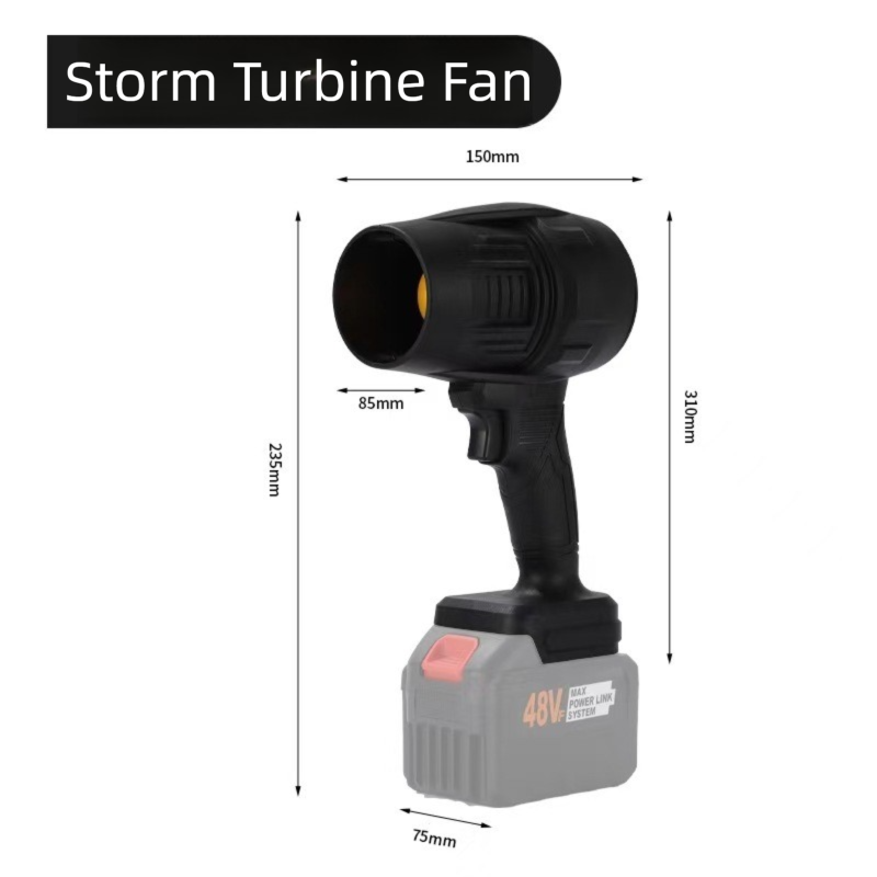 Blue Ultra-High Power Cordless Turbine Air Blower With Lithium Battery & view 2