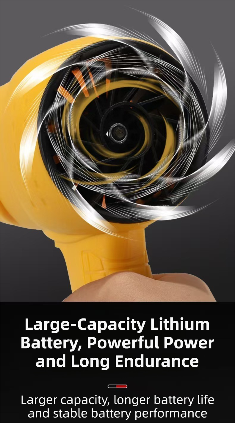Blue Ultra-High Power Cordless Turbine Air Blower With Lithium Battery & view 6