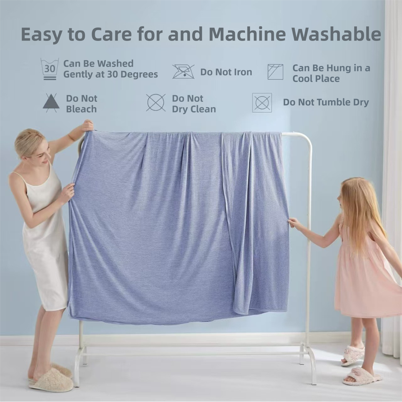Pink Queen Size 200x150CM Cooling Blanket for Hot Sleepers - Lightweight view 6