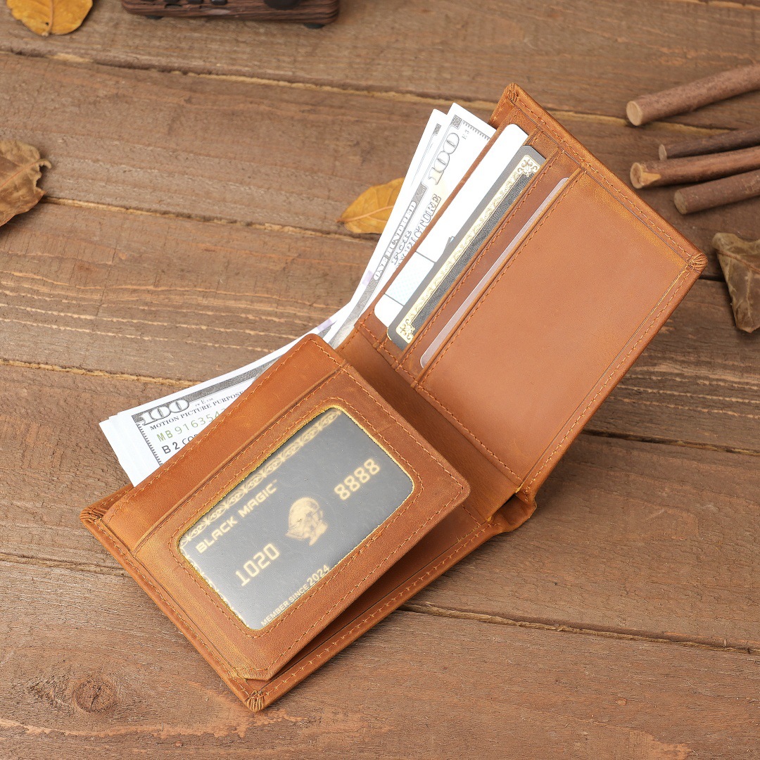 Style 2 Genuine Cowhide Leather Wallet - RFID Protection view 3