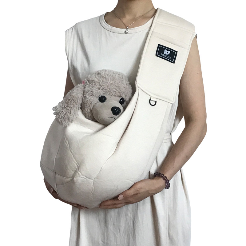 Apricot Adjustable Pet Carrier Sling Bag - Comfortable Wide Shoulder Strap