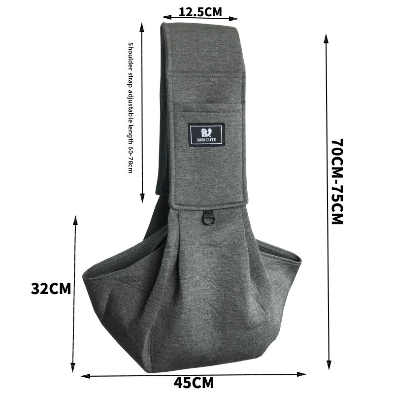 Apricot Adjustable Pet Carrier Sling Bag - Comfortable Wide Shoulder Strap view 4