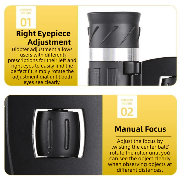 500x25 High Power HD Binoculars - Portable Concert Telescope with Phone view 4
