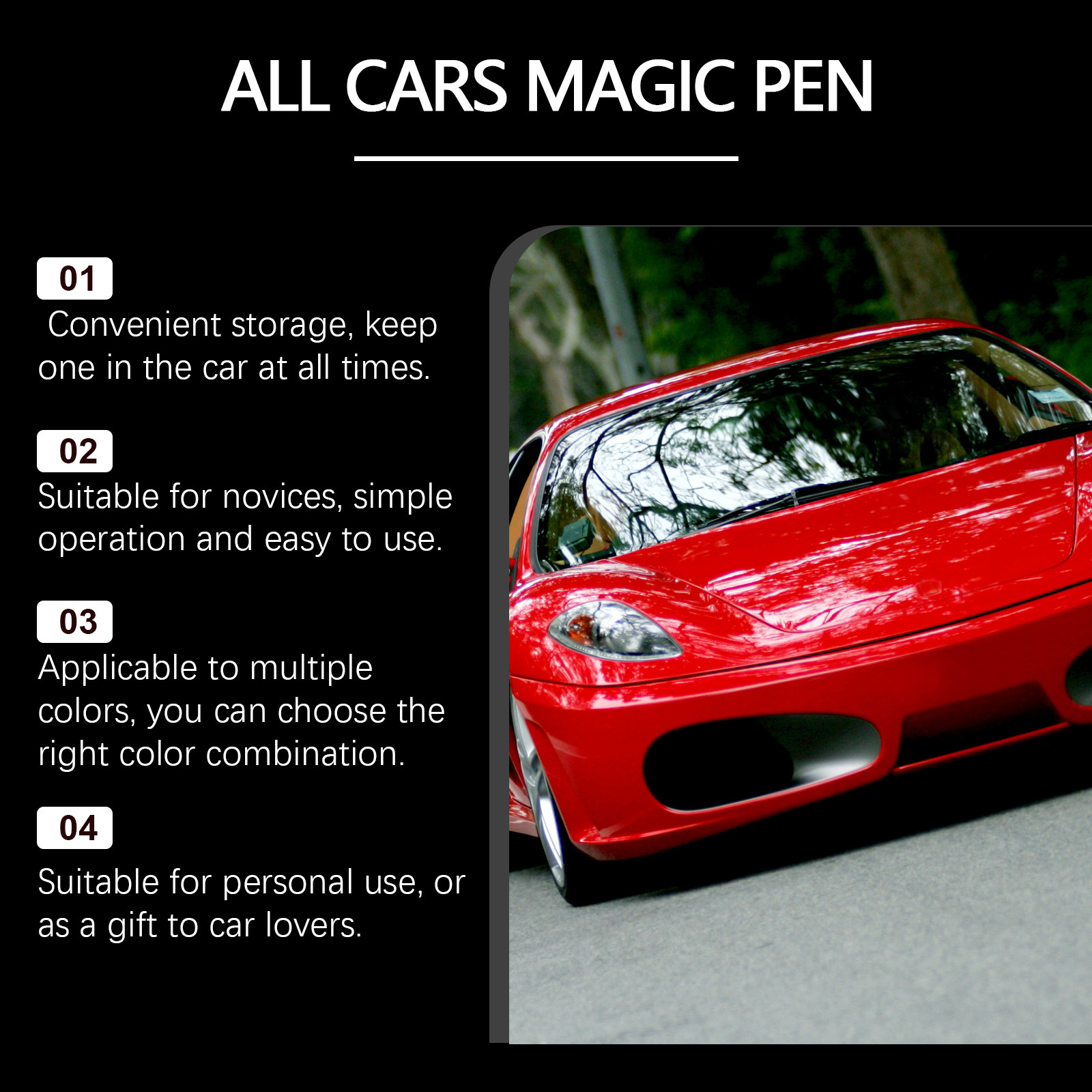 3-Pack All-Cars Magic Scratch Repair Pen - Automotive Paint Surface Scratch view 4