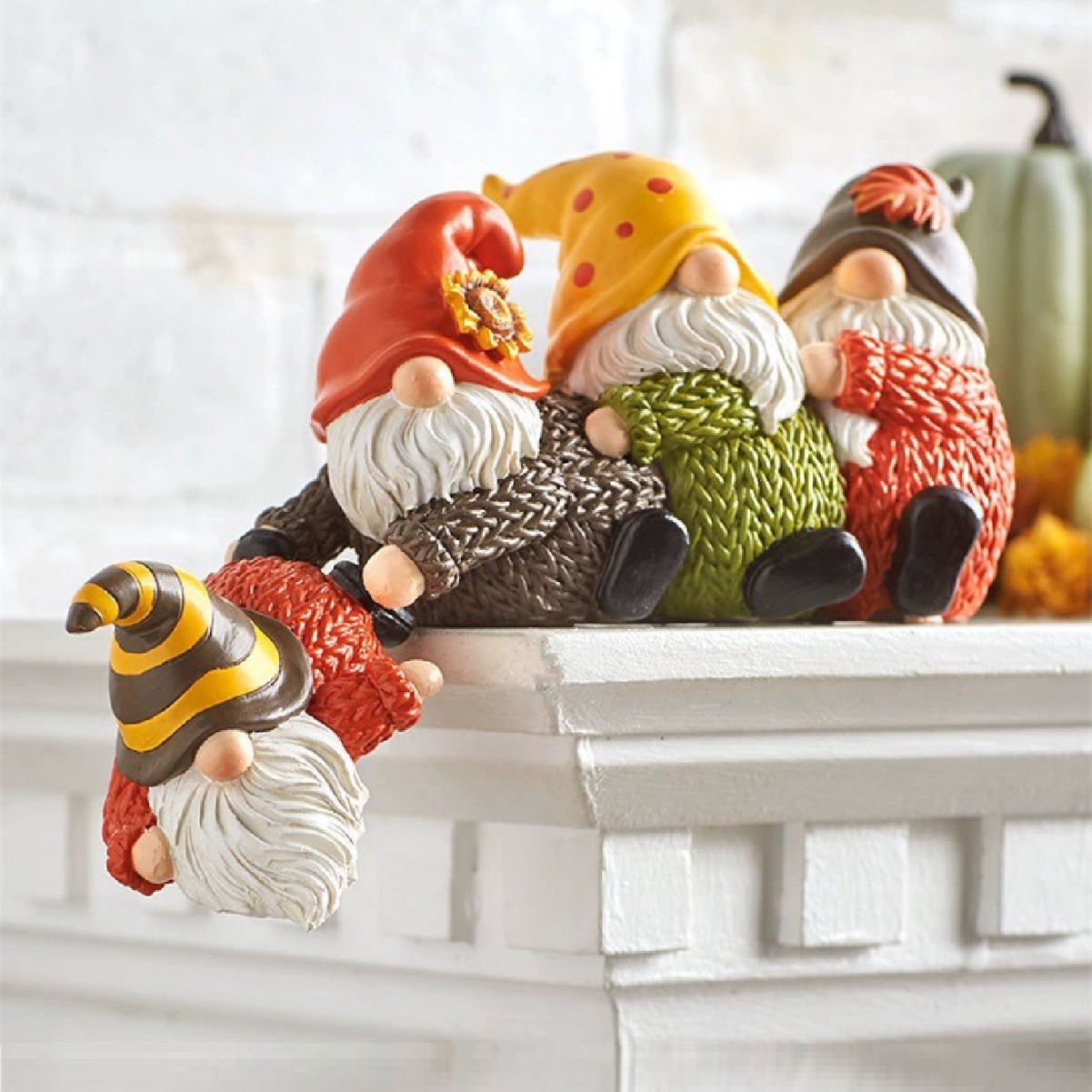 Resin Gnome Santa Figurines - Creative Miniature Desktop Ornaments and Garden view 2