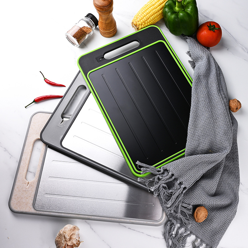 Black Aluminum Alloy Fast Thawing Dual-Sided Cutting Board(36.5x25CM) view 2