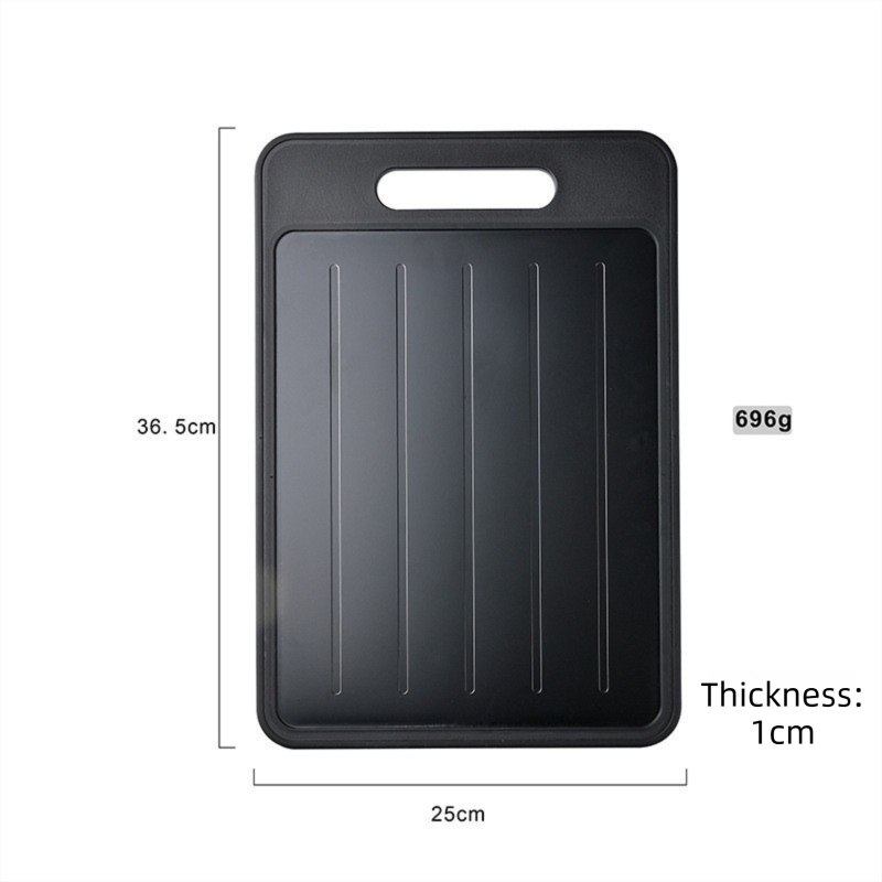Black Aluminum Alloy Fast Thawing Dual-Sided Cutting Board(36.5x25CM)