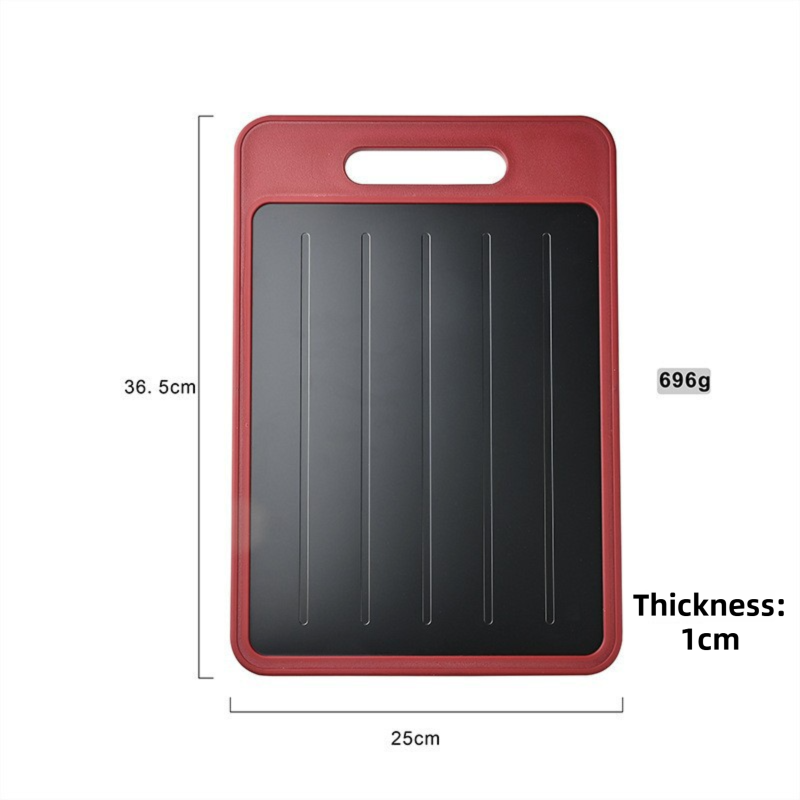 Red Aluminum Alloy Fast Thawing Dual-Sided Cutting Board(36.5x25CM)