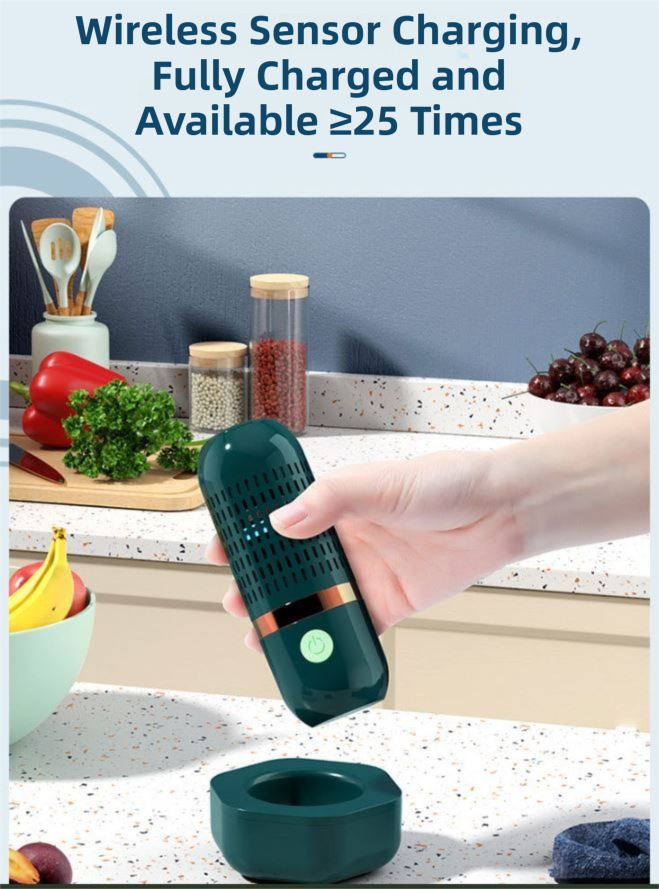 Yellow Wireless Capsule Fruit and Vegetable Purifier(16x5.4CM) - Portable Food view 7