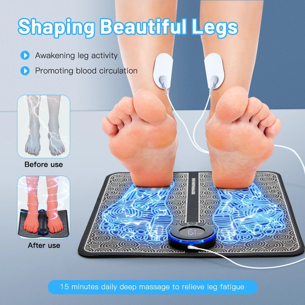 EMS Foot Massager Mat - Pulse Device for Foot Reflexology view 3