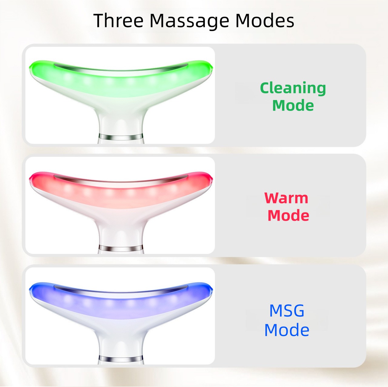 White Color Light Therapy Beauty Tool and Neck Massager - Essence Infusion view 2