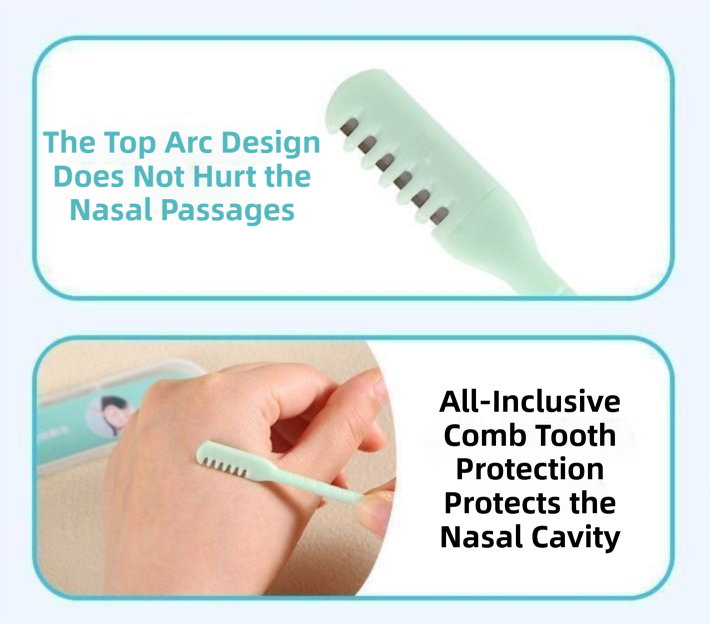 5 Pcs Nose Hair Scissors Set - Round-Tip Small Scissors and Manual Trimmer Kit view 5